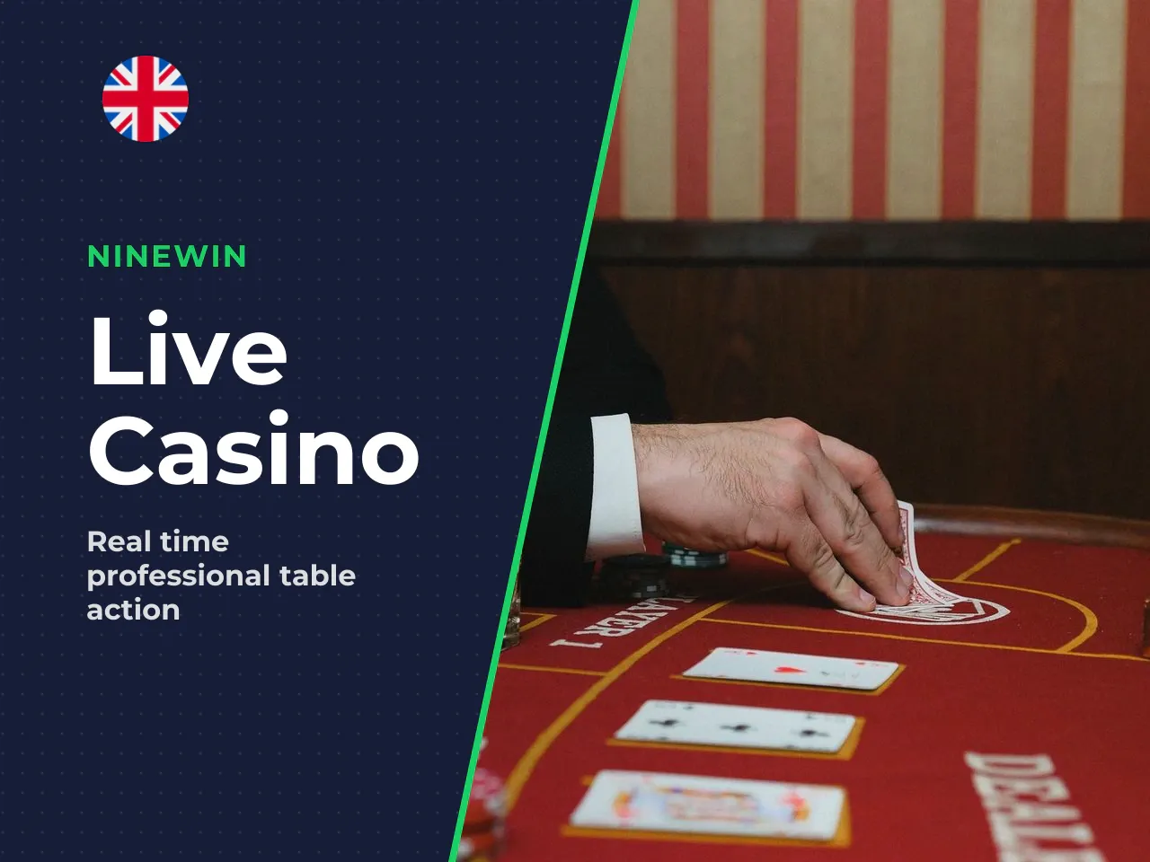 Live dealer and table options. The