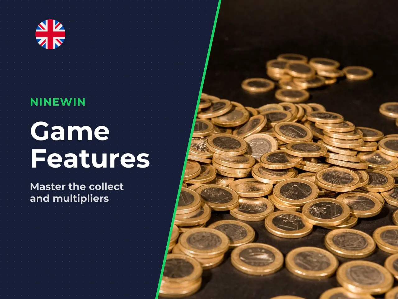 Collect, multipliers and gamble feature. Unlike