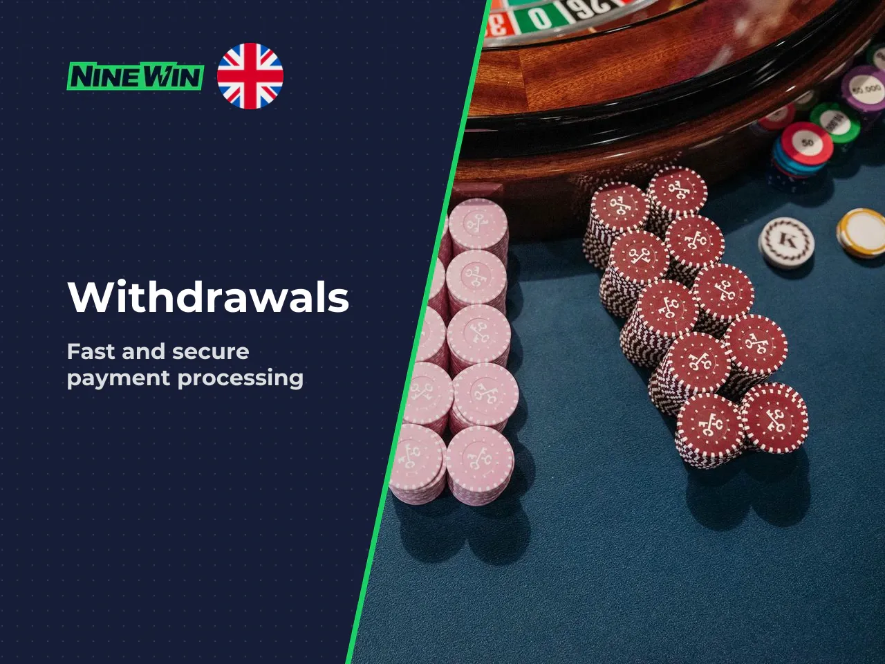 Ninewin withdrawals speed, methods and typical