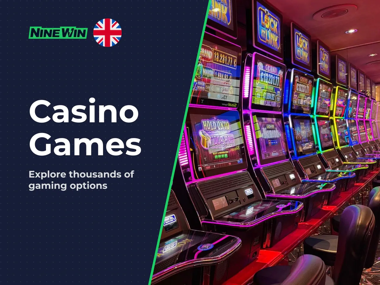 Games, slots and live casino what