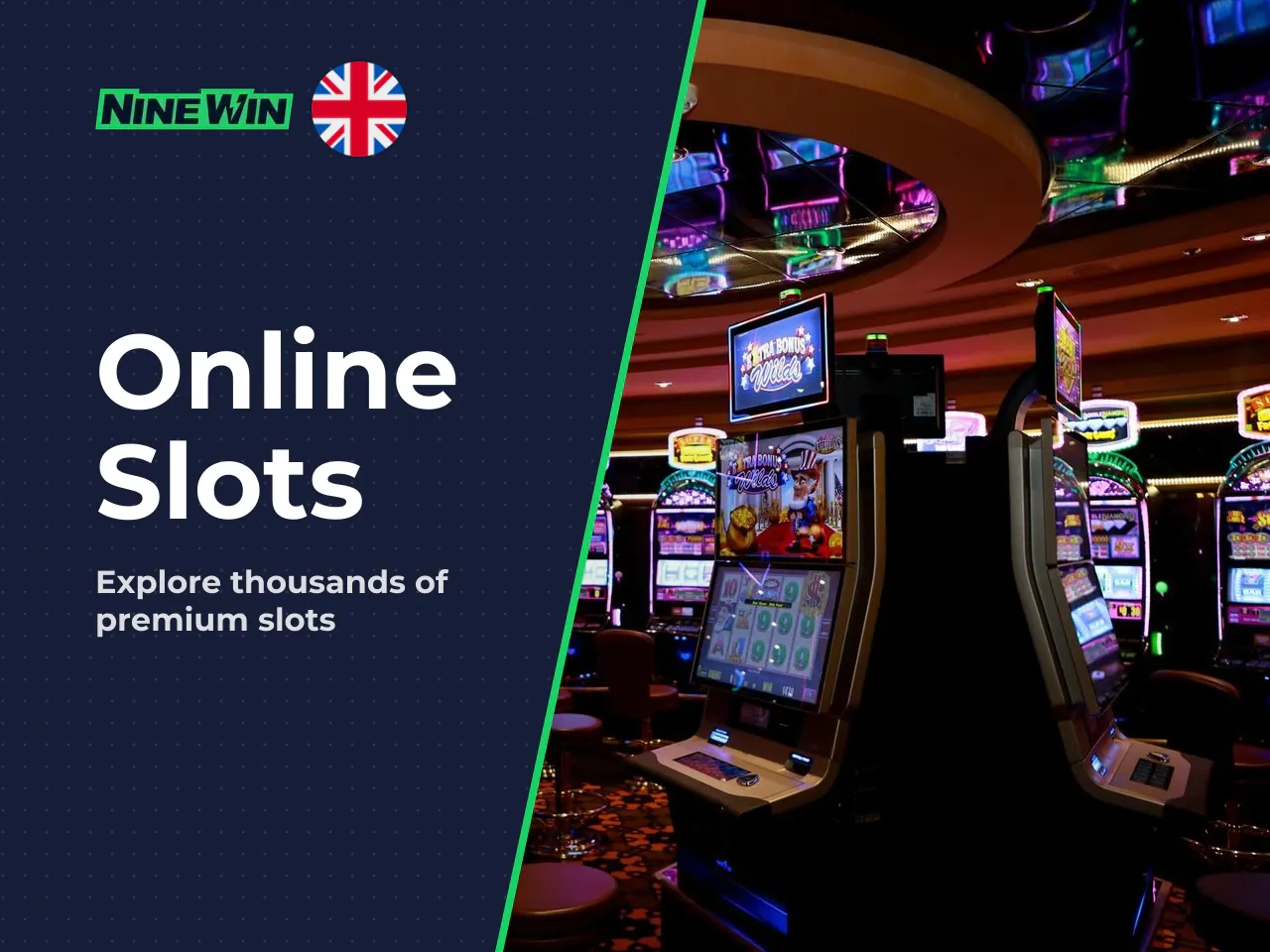 Slots library, categories and providers. The